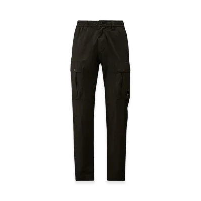 C.P. Company 50 Fili Stretch Elasticated Lens Cargo Pants "Black"