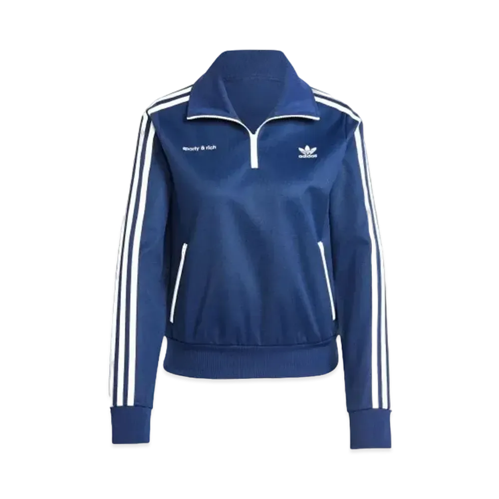 adidas x Sporty & Rich Half Zip Track Jacket (Jersey) "Night Indigo"