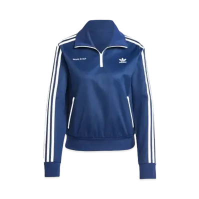 adidas x Sporty & Rich Half Zip Track Jacket (Jersey) "Night Indigo"
