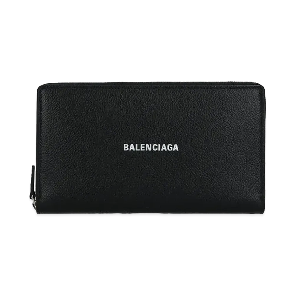 BALENCIAGA Cash Continetal Zip Around Wallet "Black"