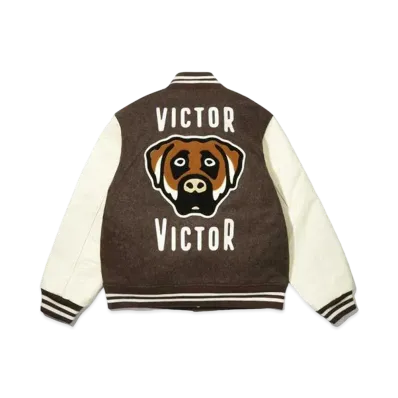 VICTOR VICTOR VARSITY JACKET "Brown"