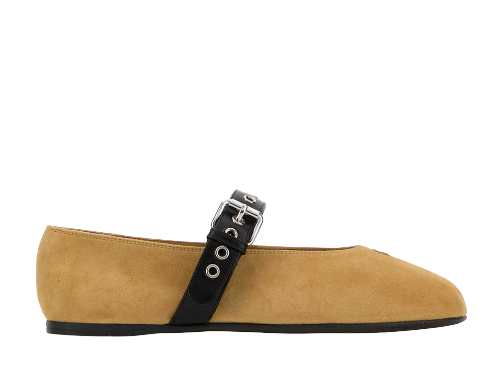 MIU MIU Women's Suede Ballerinas "Honey"