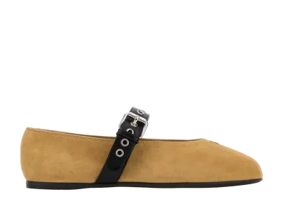 MIU MIU Women's Suede Ballerinas "Honey"