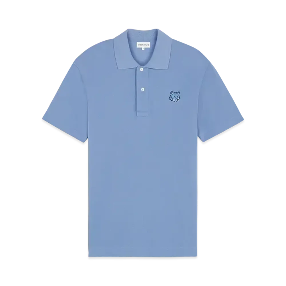Maison Kitsune Bold Fox Head Patch Comfort Polo "Hampton Blue"
