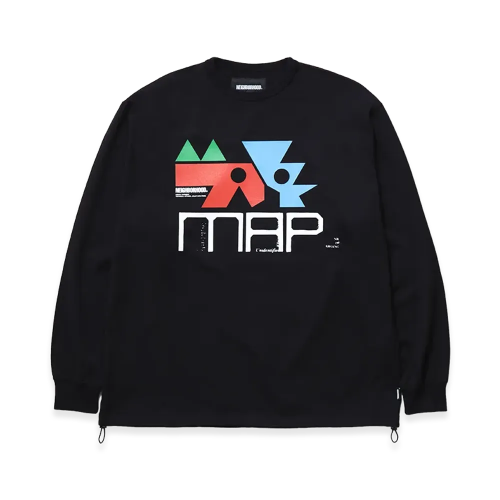 NEIGHBORHOOD Map . Crewneck LS "Black"
