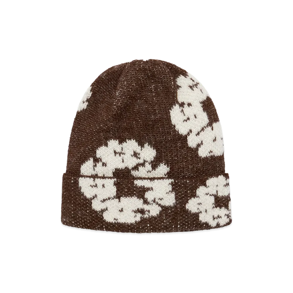 DENIM TEARS Cotton Wreath Alpaca Wool Knit Beanie "Brown"
