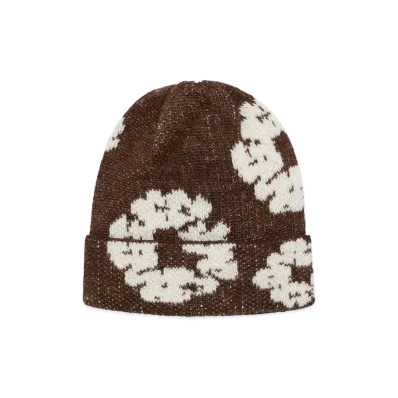 DENIM TEARS Cotton Wreath Alpaca Wool Knit Beanie "Brown"