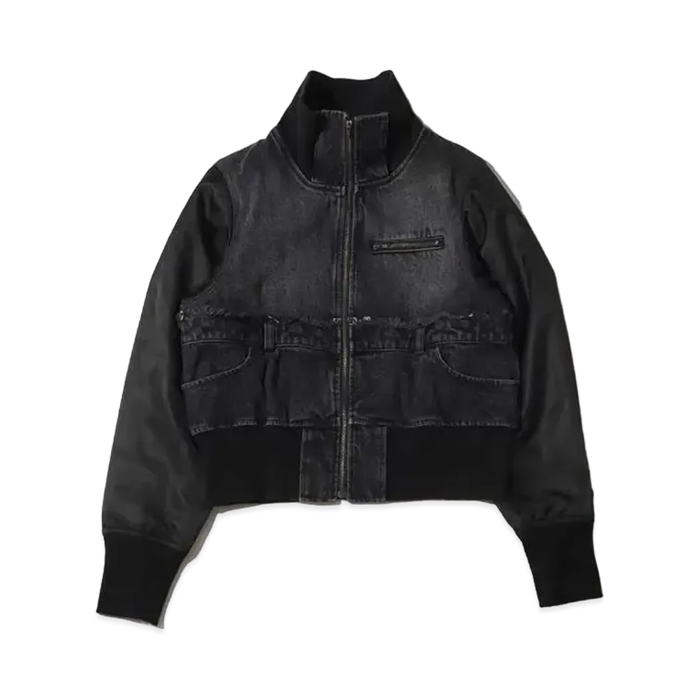 atmos pink Different Material Docking Blouson "Black"