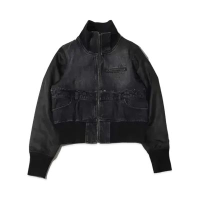 atmos pink Different Material Docking Blouson "Black"