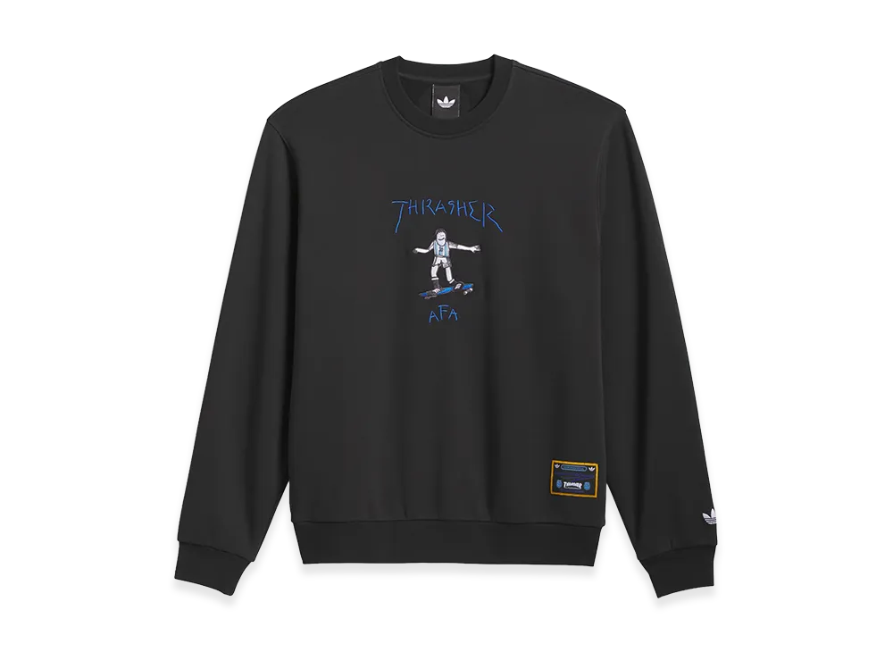 adidas x THRASHER x AFA Gonz Crew Neck "Black"
