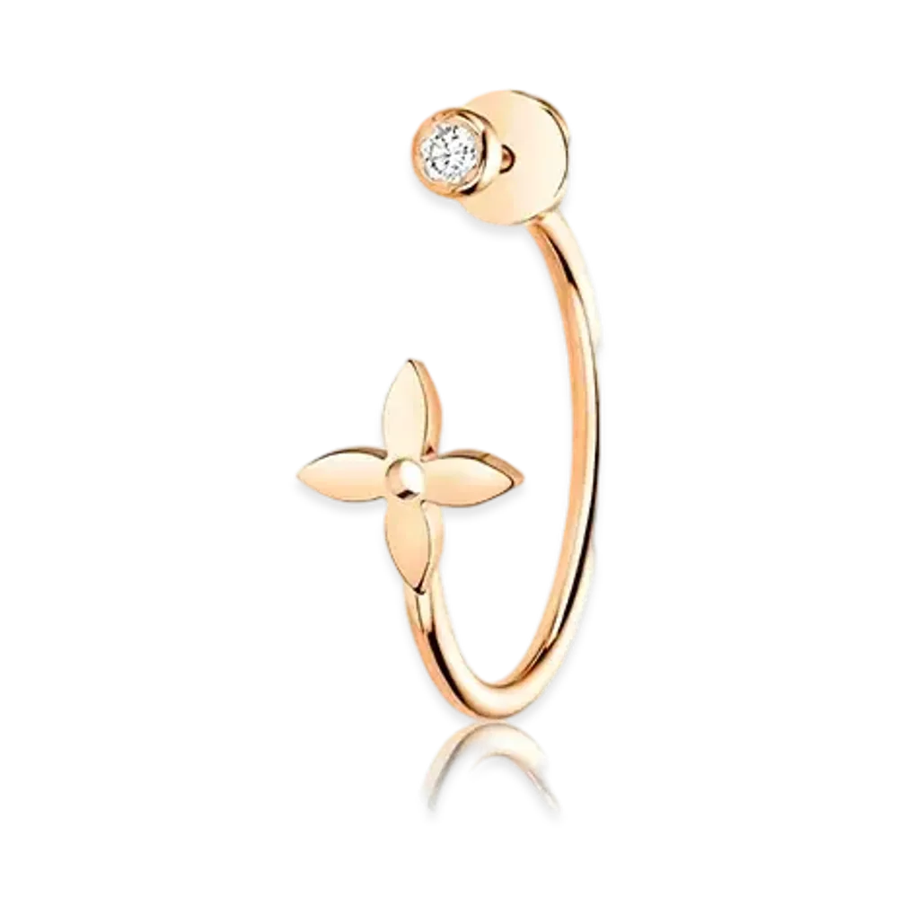 Louis Vuitton Idylle Blossom Small Hoop Earring Diamond "Pink Gold"