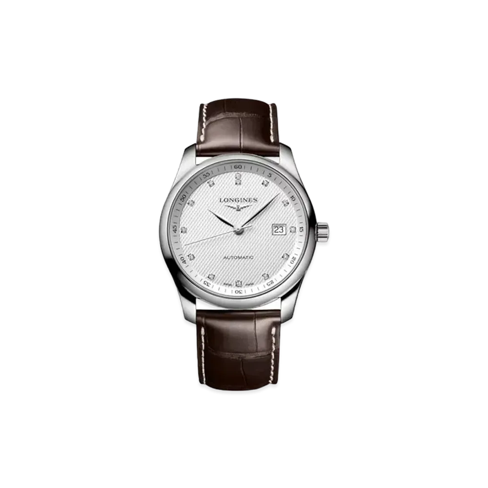 Longines Master Collection 40.00mm "Silver Barleycorn/Stainless Steel/Brown" L2.793.4.77.3