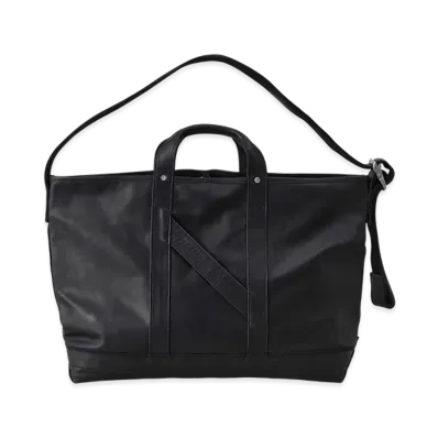 NICENESS O.Ledz Oiled Leather Shoulder Tote Bag "Black"