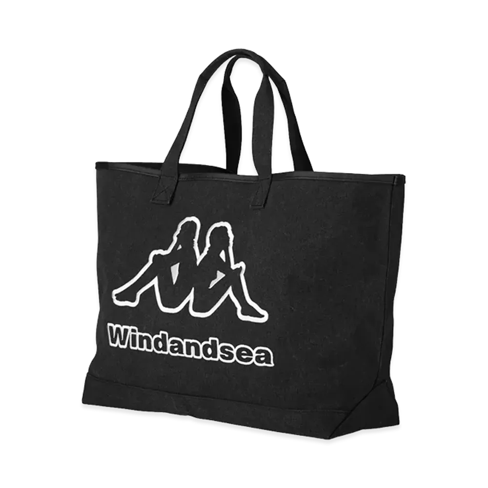 WIND AND SEA x KAPPA Tote Bag "Black"