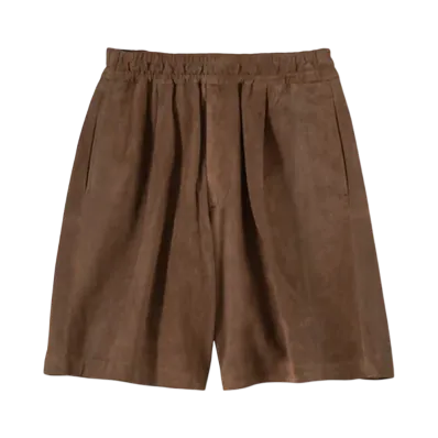 Graphpaper Goat Suede Wide Shorts "Brown"