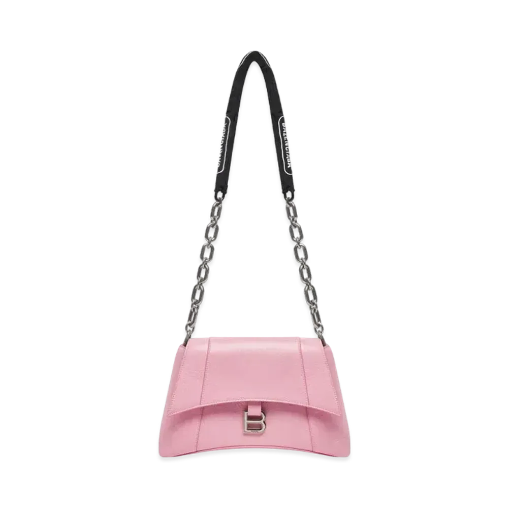 BALENCIAGA Downtown Small Shoulder Bag With Chain "Pink"