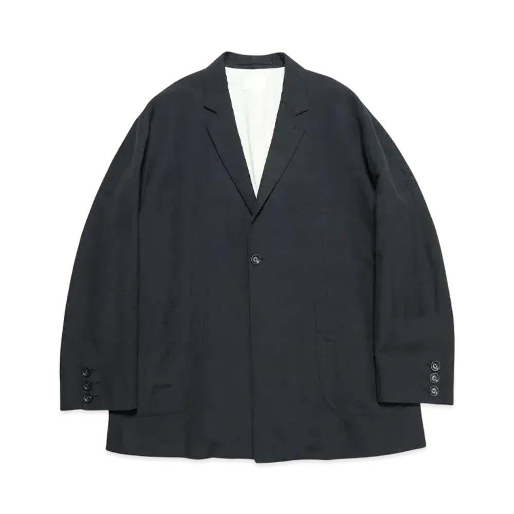 SOPHNET. Linen Wool Relax Fit 1Button Blazer "Black"