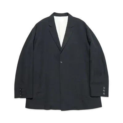 SOPHNET. Linen Wool Relax Fit 1Button Blazer "Black"