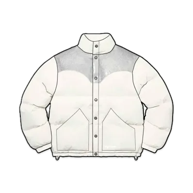 Supreme Glitter Yoke Down Puffer Jacket "White"