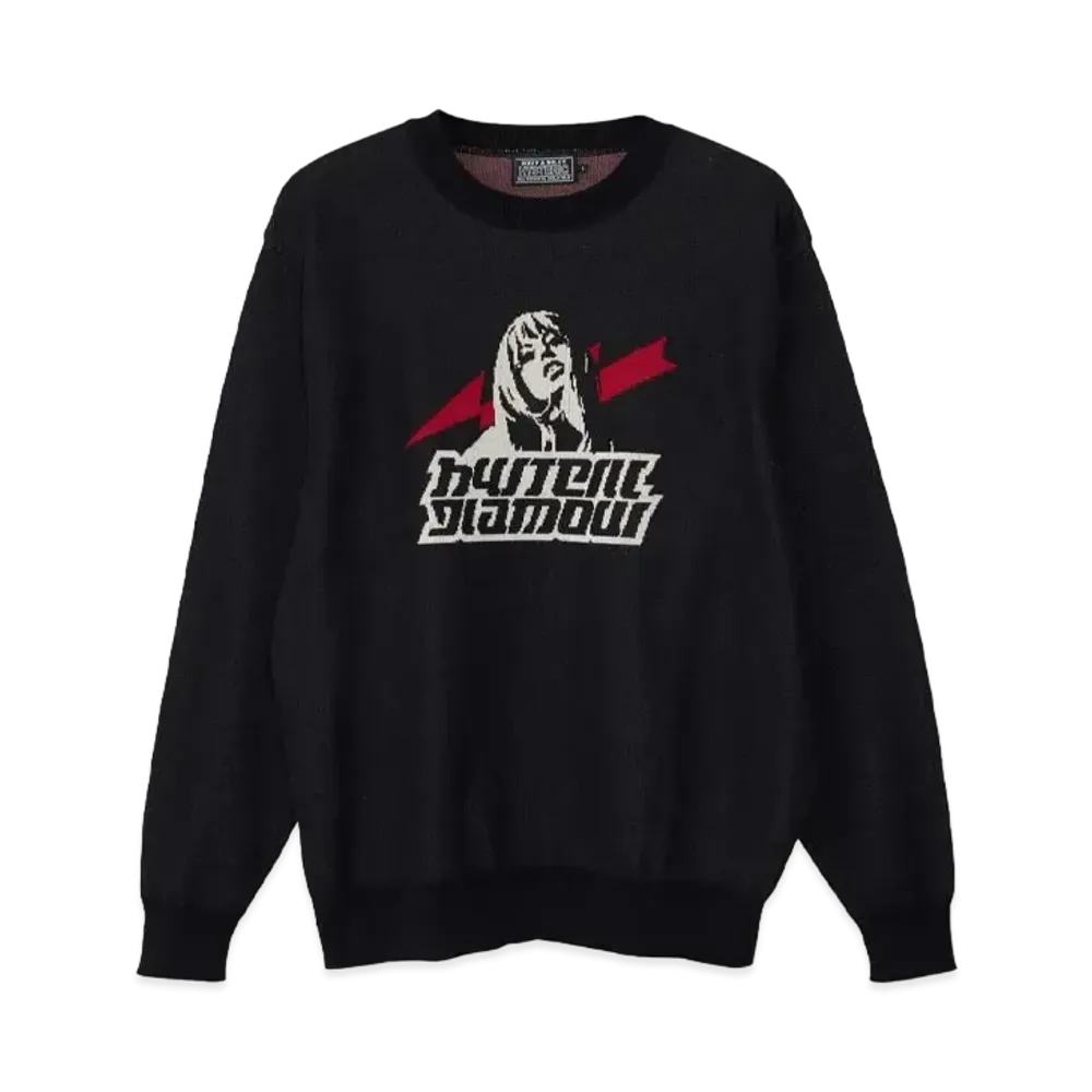HYSTERIC GLAMOUR AREA HG Jacquart Sweater "Black"