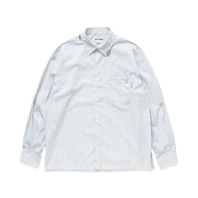 TTT MSW Regular collar shirt w/pierce "Stripe"
