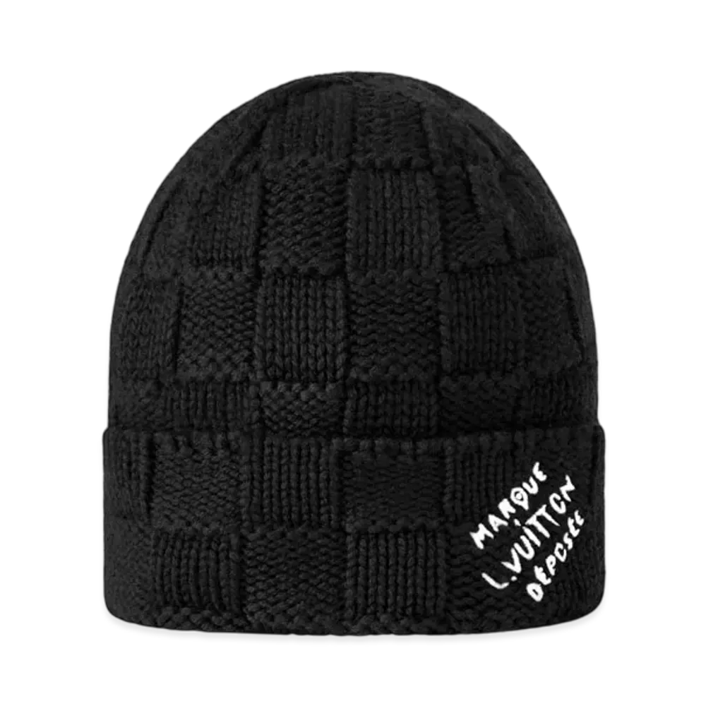 Louis Vuitton Damier Snug Beanie "Noir"