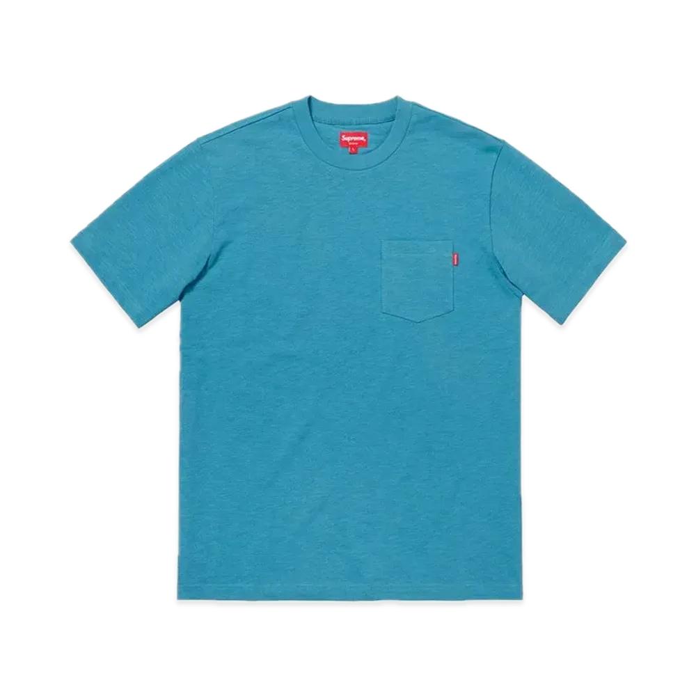 シュプリーム S/S ポケット Tシャツ "ダスティ ブルー" (18FW)