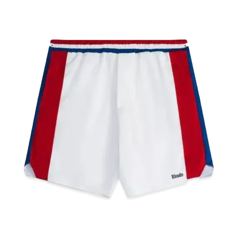 RHUDE Chevron Track Shorts "White"