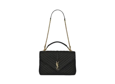 SAINT LAURENT College Large In Quilted Leather "Black"