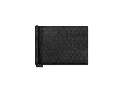 SAINT LAURENT Le Monogramme All Over Bill Clip Wallet In Embossed Smooth Leather "Black"