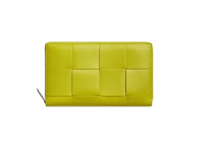 Bottega Veneta Zip Around Wallet "Kiwi"