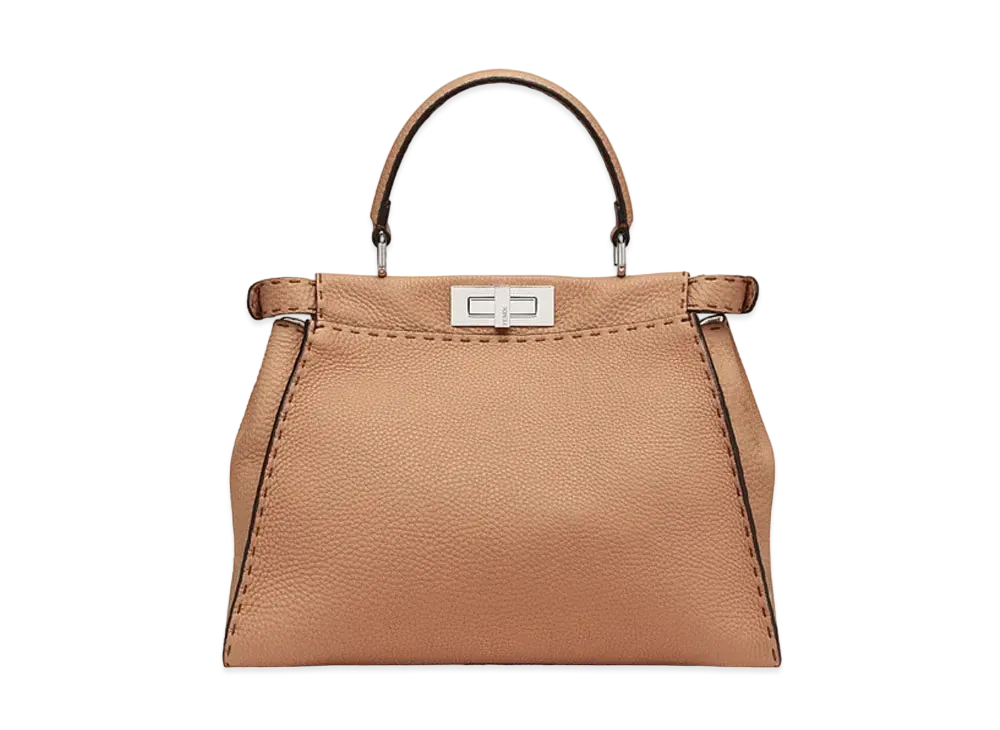 FENDI Peekaboo Medium Leather Bag "Brown"