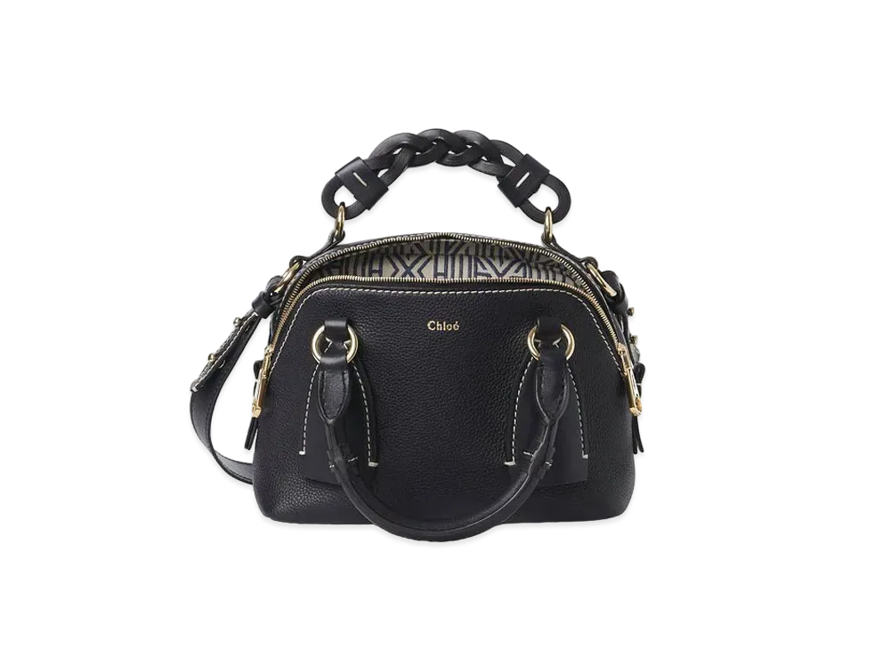 Chloe Daria Small Bag In Smooth & Shiny Calfskin "Blue"