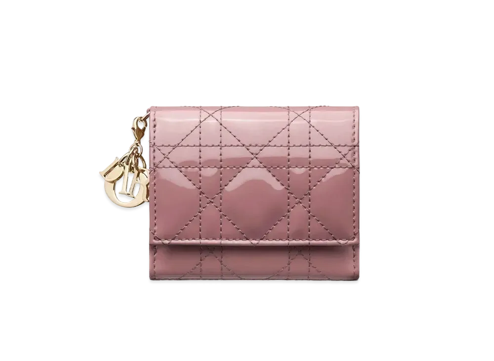 Dior Lady Dior Lotus Wallet "Lavender"