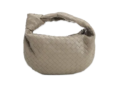 Bottega Veneta Women's Dove Leather Teen Jodie Handbag "Gray/Green"