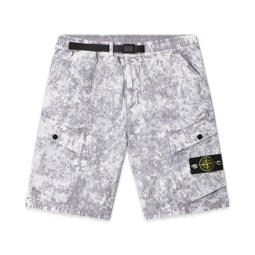 Stone Island L100015 White Pigment On Tela Paracadute Stretch-TC "Pearl Grey"