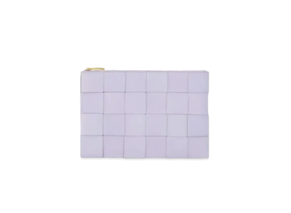 Bottega Veneta Intrecciato Leather Pouch "Purple"