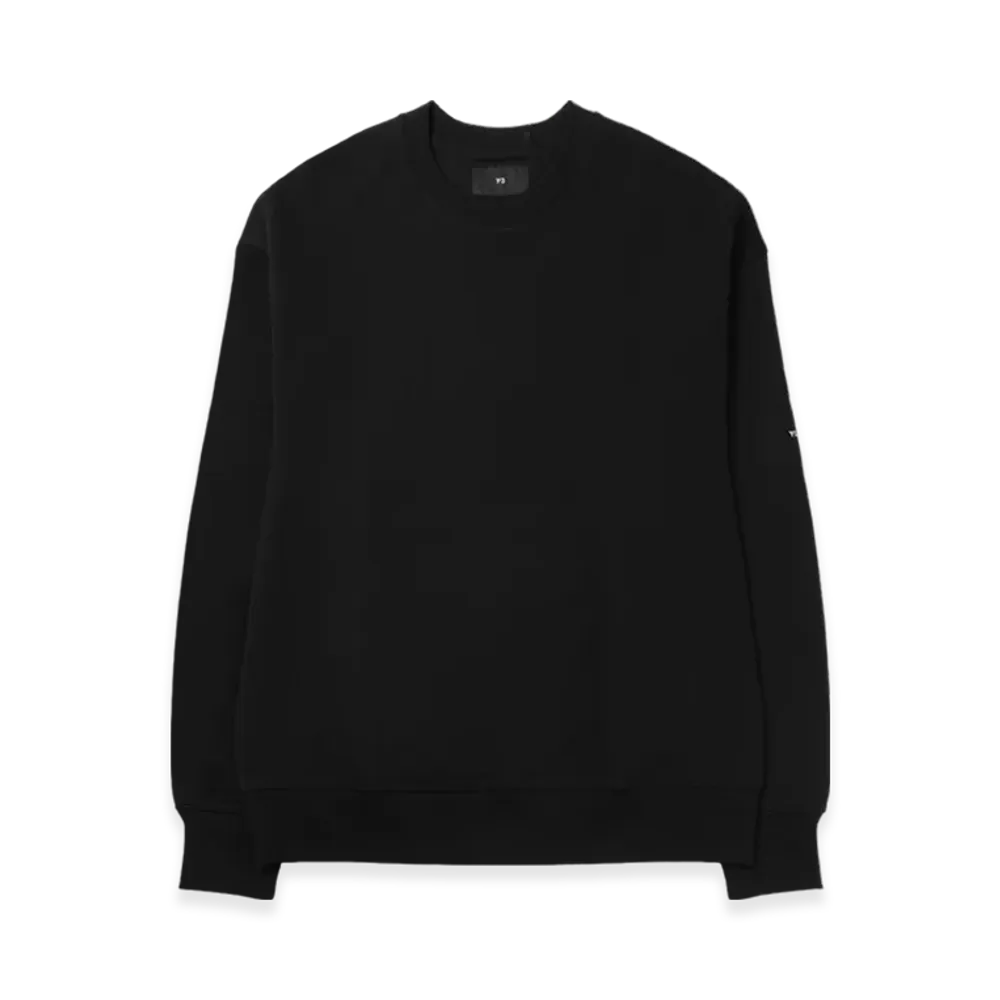 Y-3 Organic Cotton Terry Crew Sweatshirt "Black"