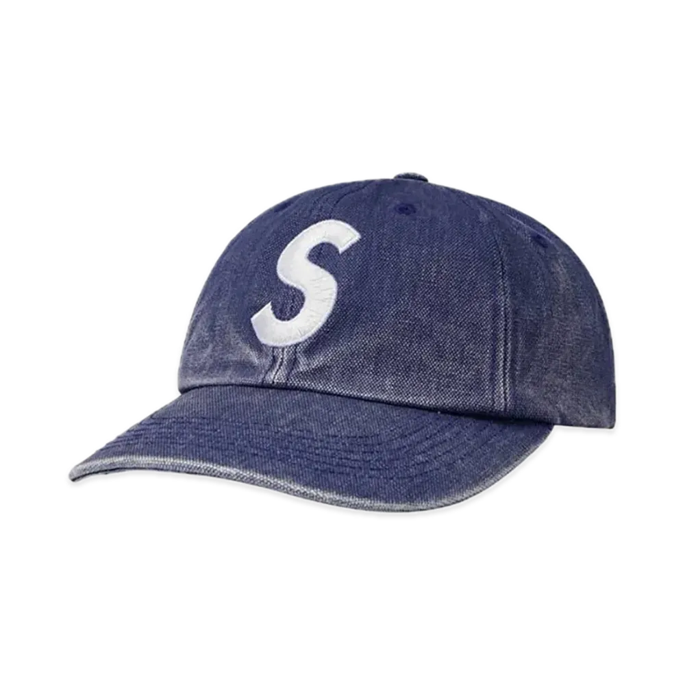 Supreme Pigment Canvas S Logo 6-Panel "Navy"