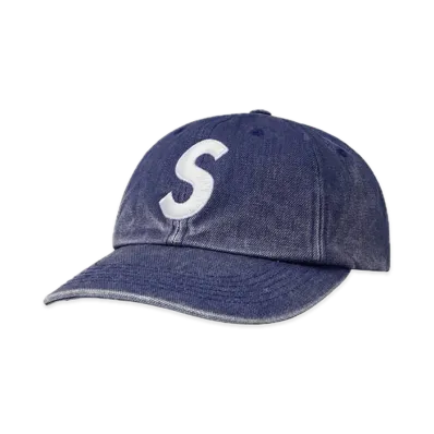 Supreme Pigment Canvas S Logo 6-Panel "Navy"