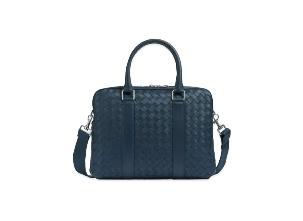 Bottega Veneta Intrecciato Hand Bag "Dark Blue"