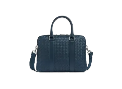Bottega Veneta Intrecciato Hand Bag "Dark Blue"