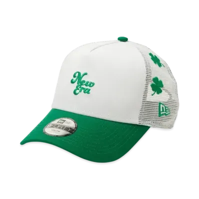 NEW ERA Kids Youth 9Forty A-Frame Tracker Mesh Embroidery Clover "White/Kelly Green"