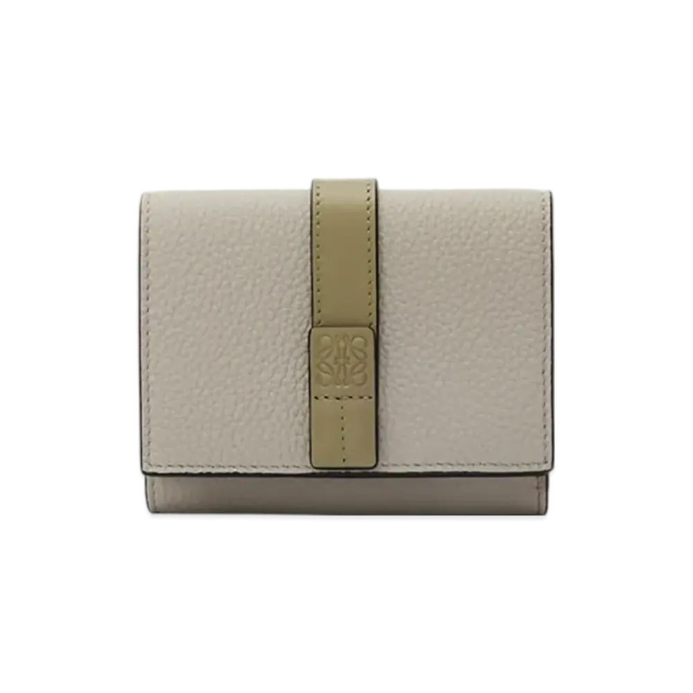 LOEWE Trifold Wallet "Shell Grey/Eucalyptus"