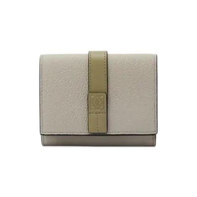 LOEWE Trifold Wallet "Shell Grey/Eucalyptus"