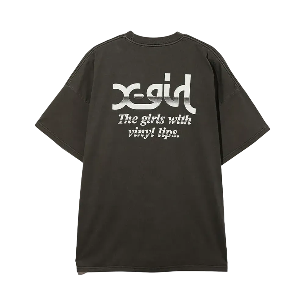 X-Girl Gradation Mills Logo S/S Big Tee Dress "Black"