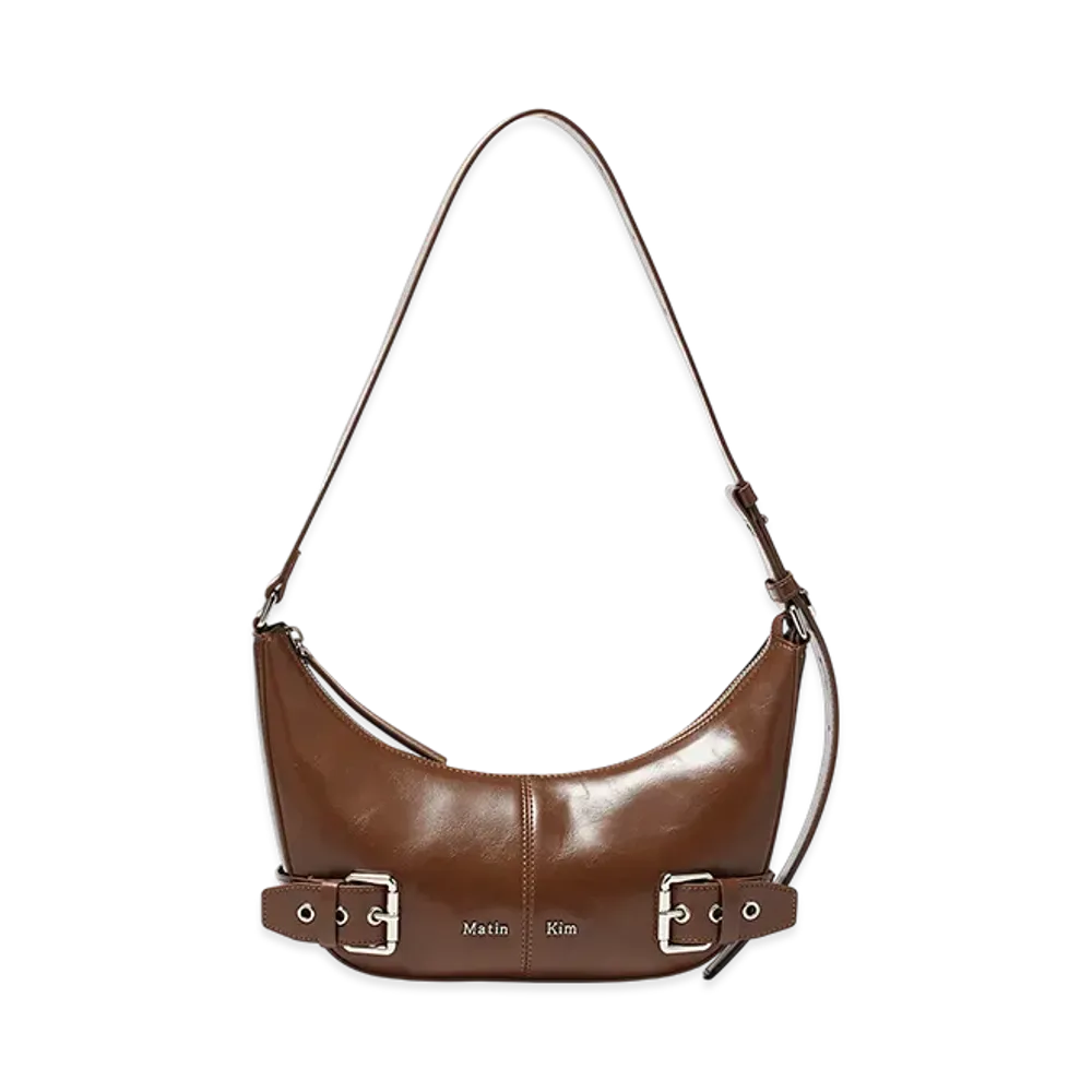 Matin Kim Belted Shoulder Bag "Brown"