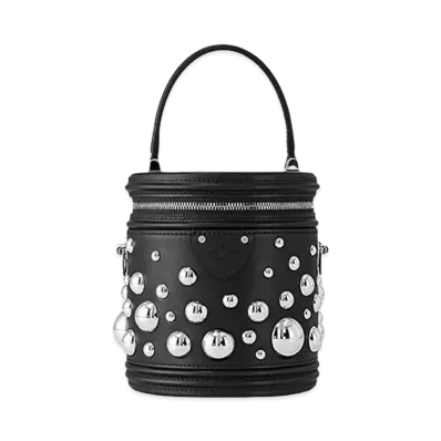 Louis Vuitton x Yayoi Kusama Cannes Taurillon Leather Metal Dots "Noir"
