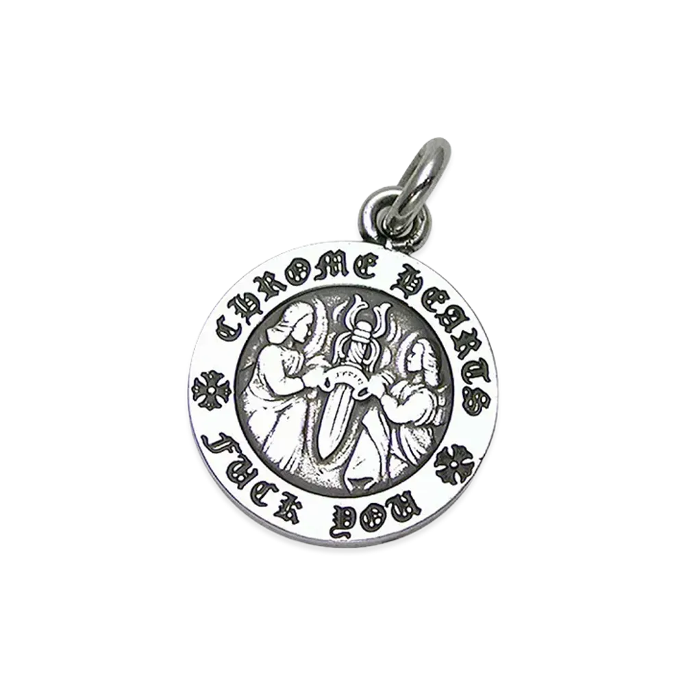 Chrome Hearts Angel Medal Charm Fuck You "Silver"