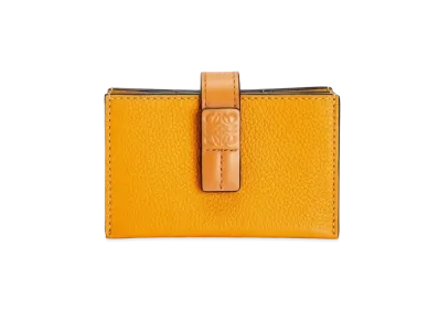 LOEWE Accordion Cardholder In Soft Grained Calfskin "Sunflower/Honey"